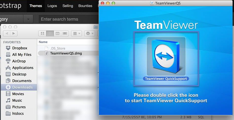 How to connect teamviewer windows to mac
